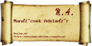 Manácsek Adelmár névjegykártya